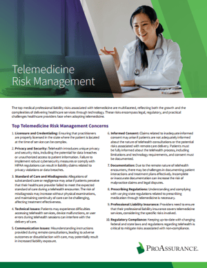 Telemedicine Risk Managment Flyer