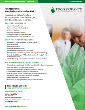 Hospitals and Alternative Risks Flyer