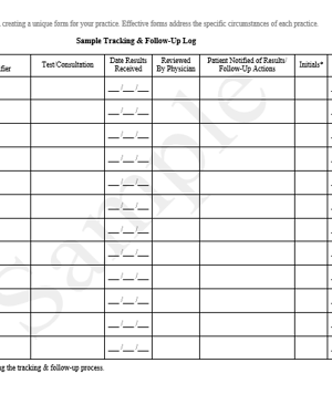Diagnostic Test and Referral Tracking Form