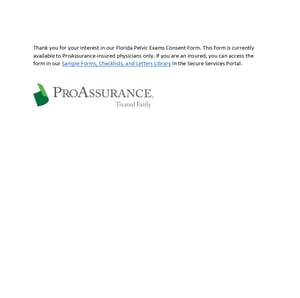 Florida Consent for Pelvic Exams Form